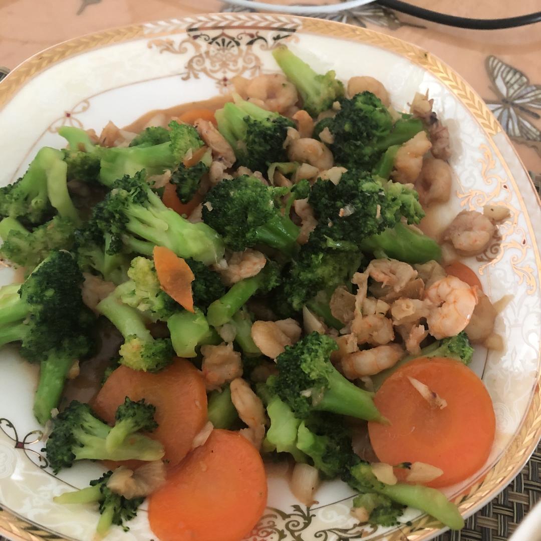 西兰花炒虾仁