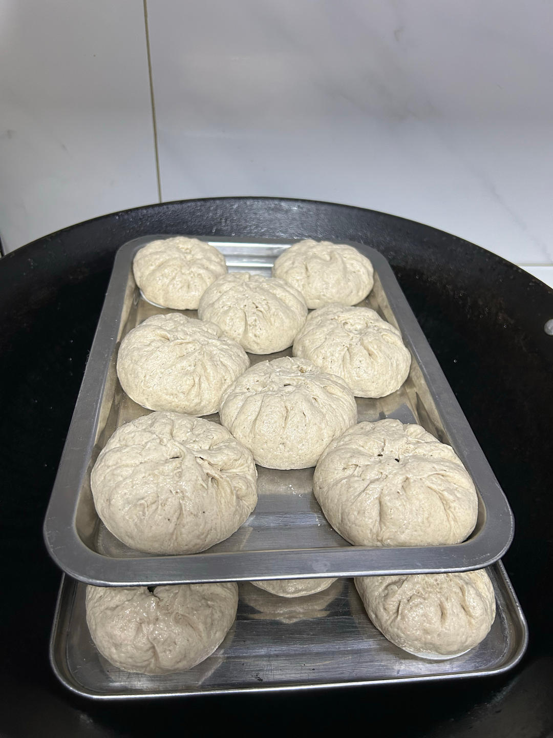 健康低脂早餐 全麦黑麦包子