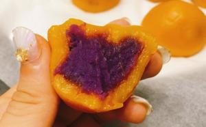 南瓜紫薯糯米糍的做法 步骤13