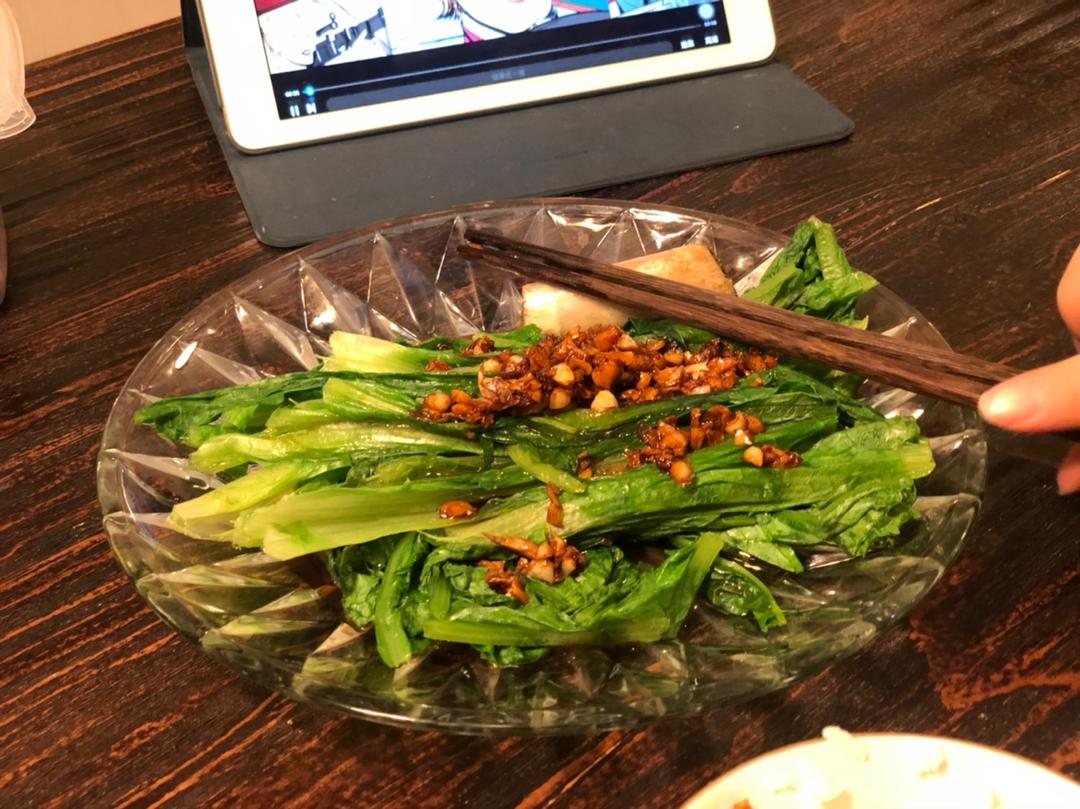 白灼油麦菜