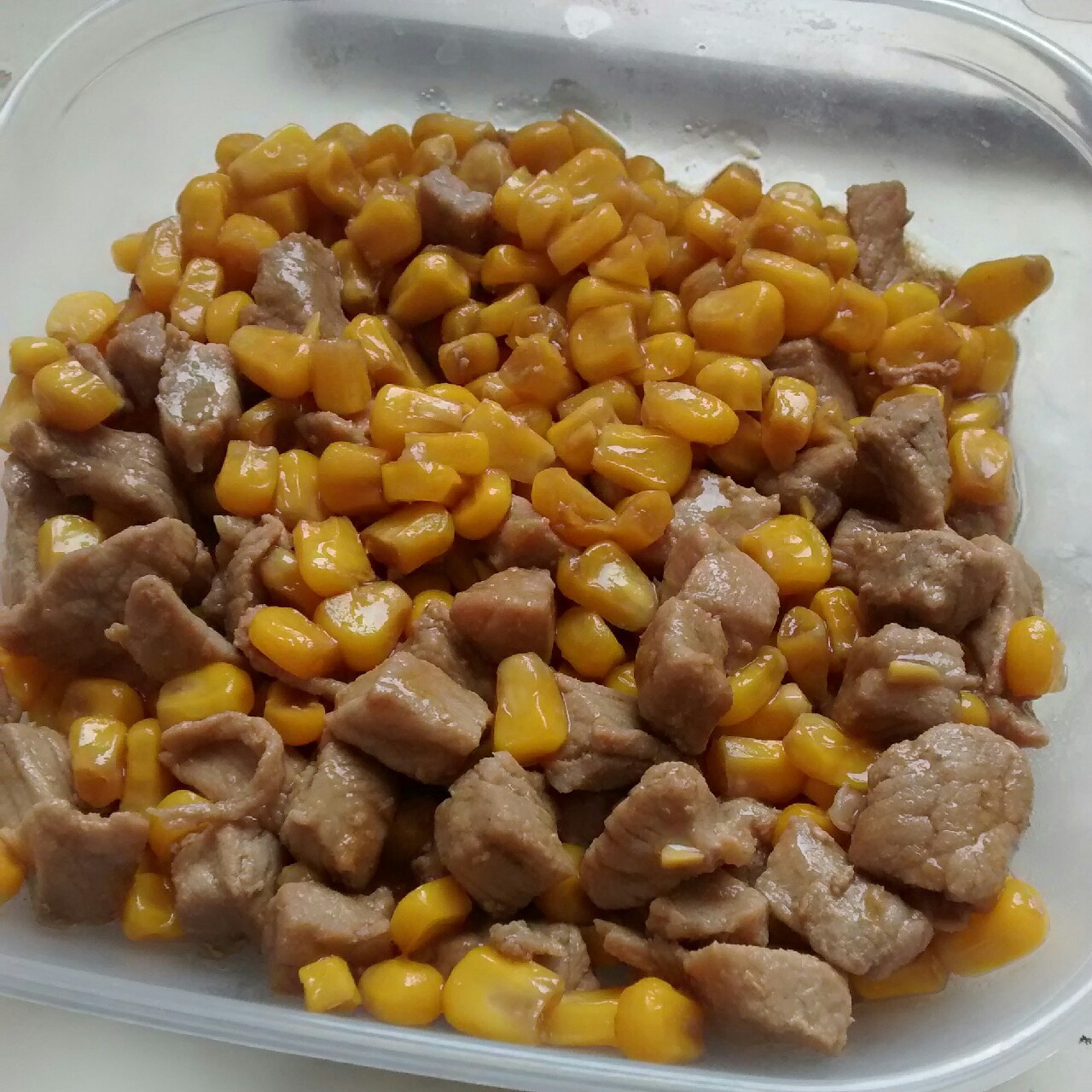 肉丁玉米炒（蚝油版）