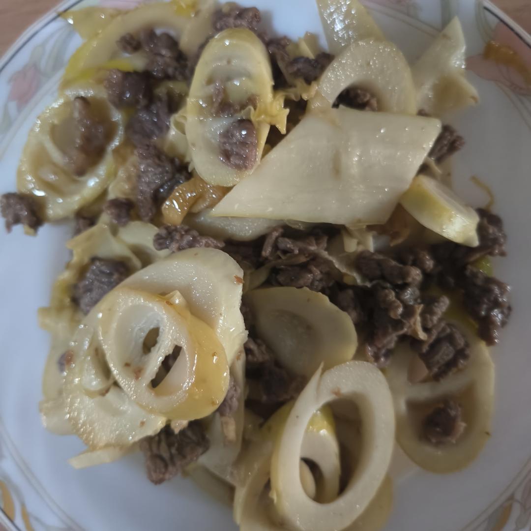 竹笋尖炒牛肉