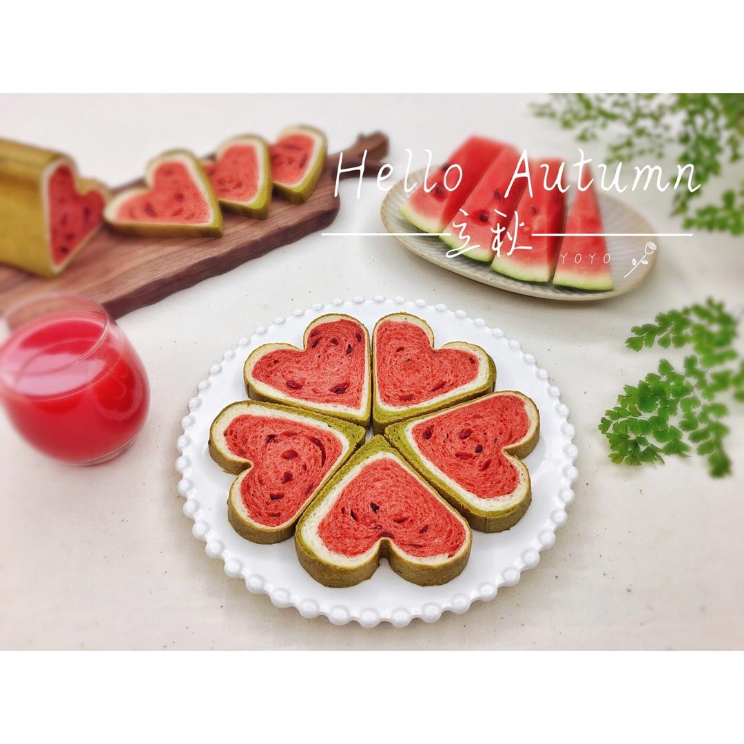 西瓜插画吐司