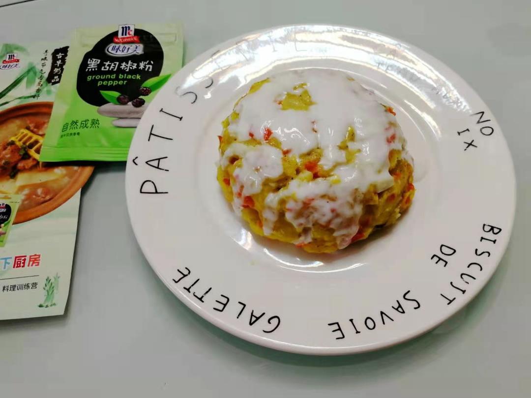 土豆泥鸡蛋蔬菜沙拉的做法