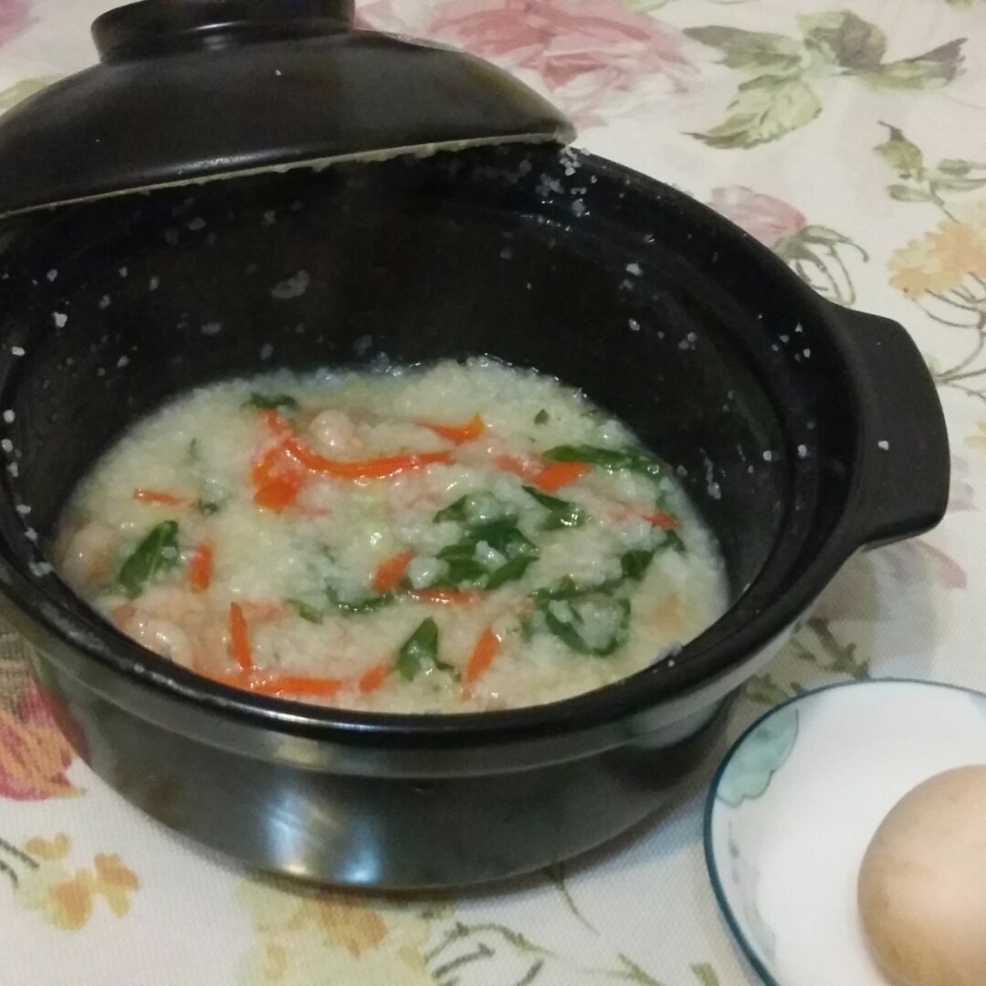 蔬菜虾仁粥