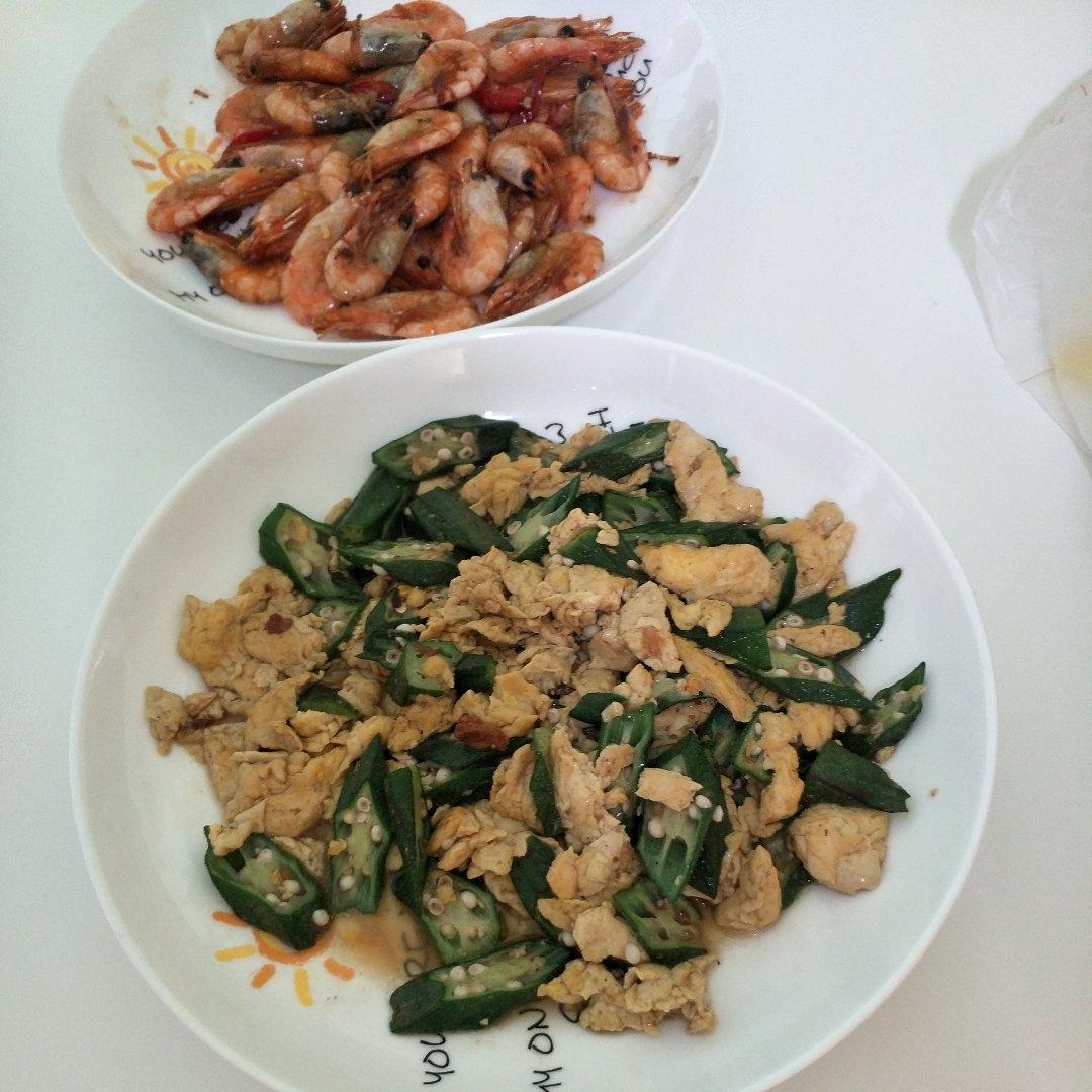 秋葵炒鸡蛋