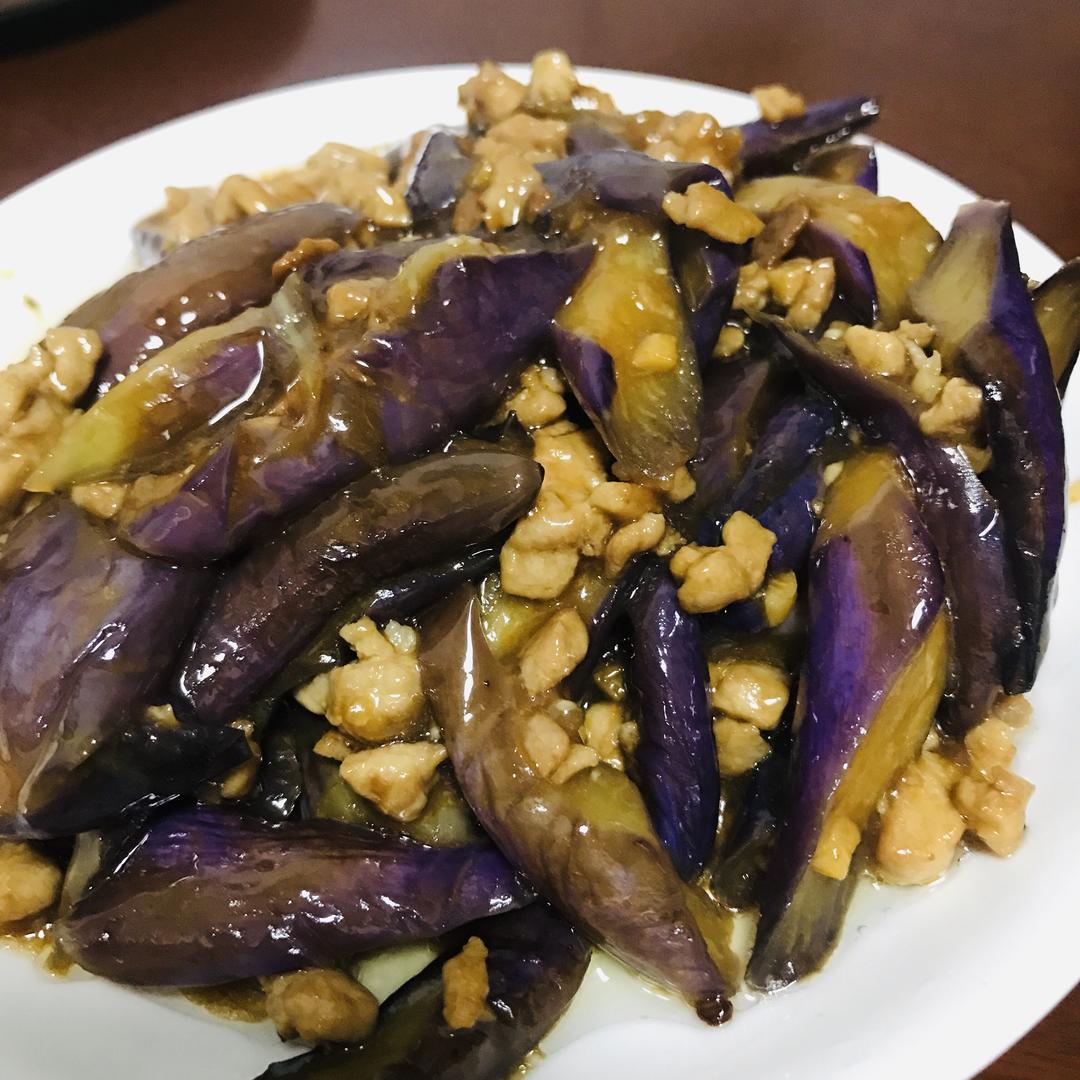 红烧肉沫茄子