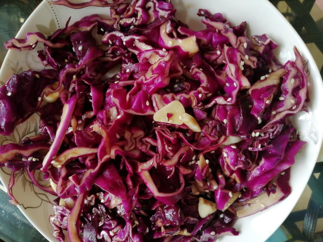 好吃的高颜值的凉拌紫甘蓝