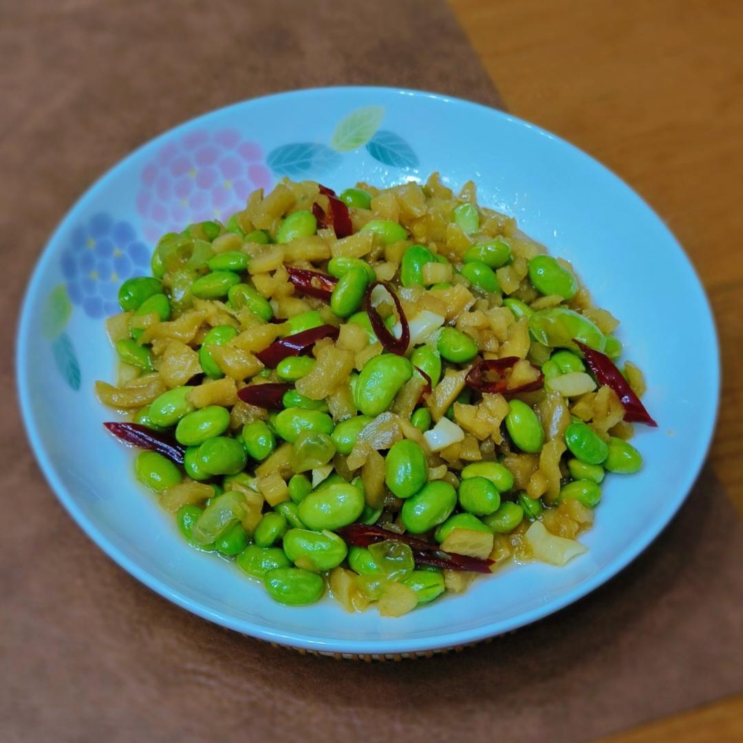 爆炒蒜泥毛豆子超级简单的做法💯好吃