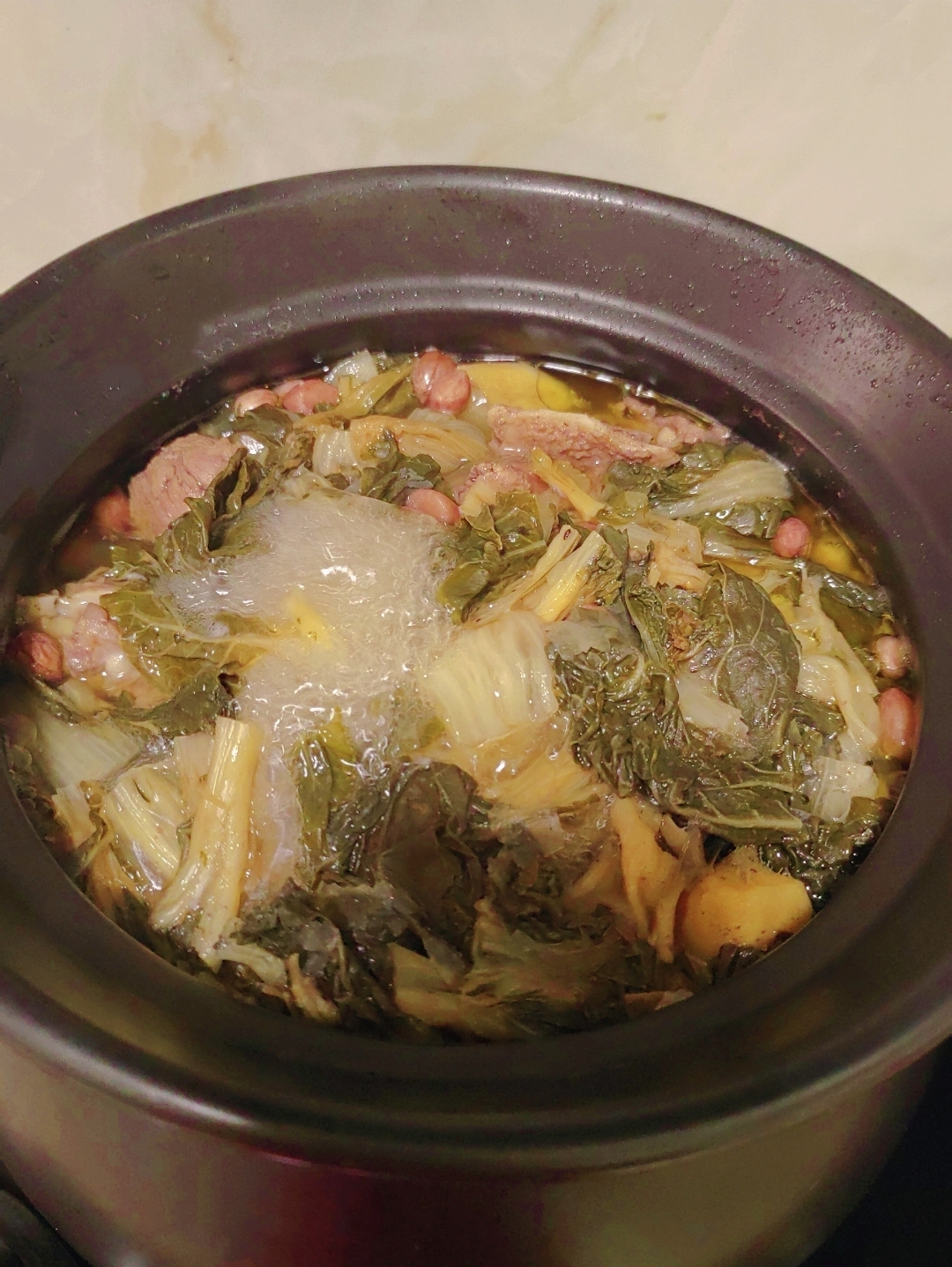 清热去火的白菜干猪骨汤的做法 步骤10