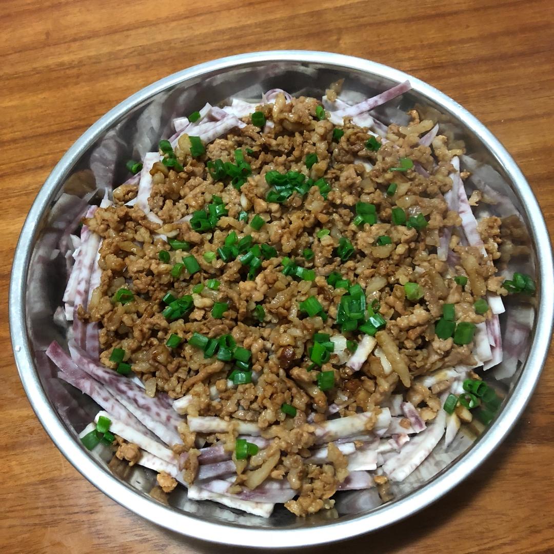 肉沫蒸芋头（可当减脂主食）