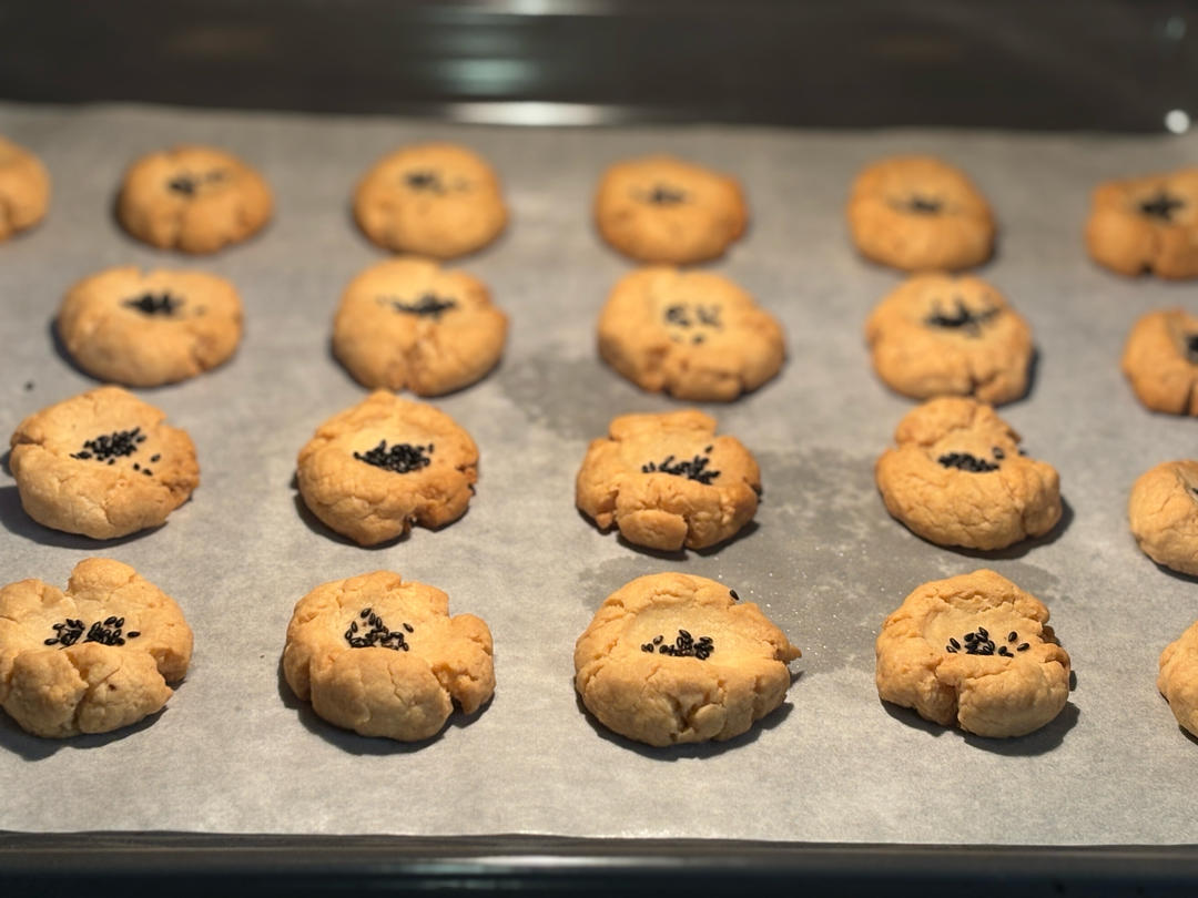 自制桃酥🌸酥掉渣🔥无需打发一次成功‼️