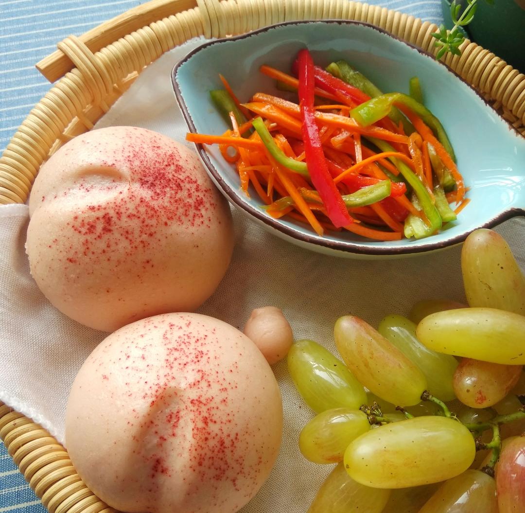 寿桃馒头（水蜜桃馒头）