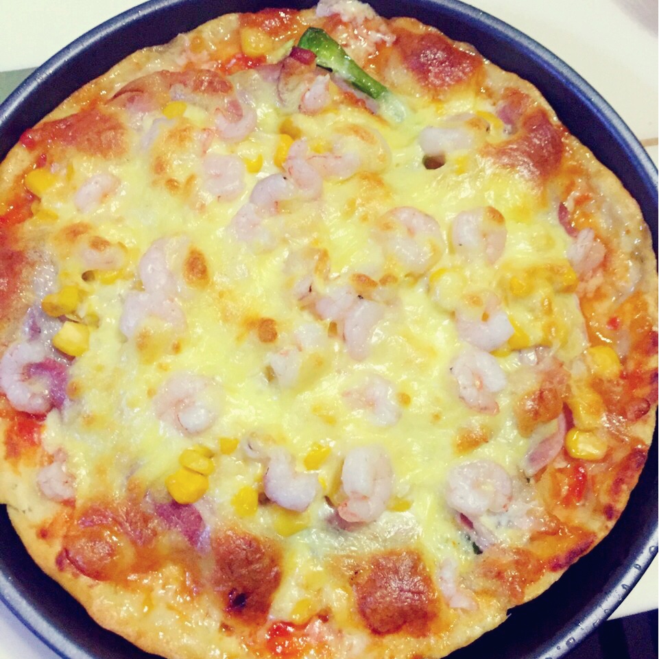 鲜虾培根薄披萨—海氏烤箱定制