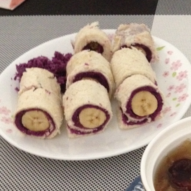 香蕉紫薯卷