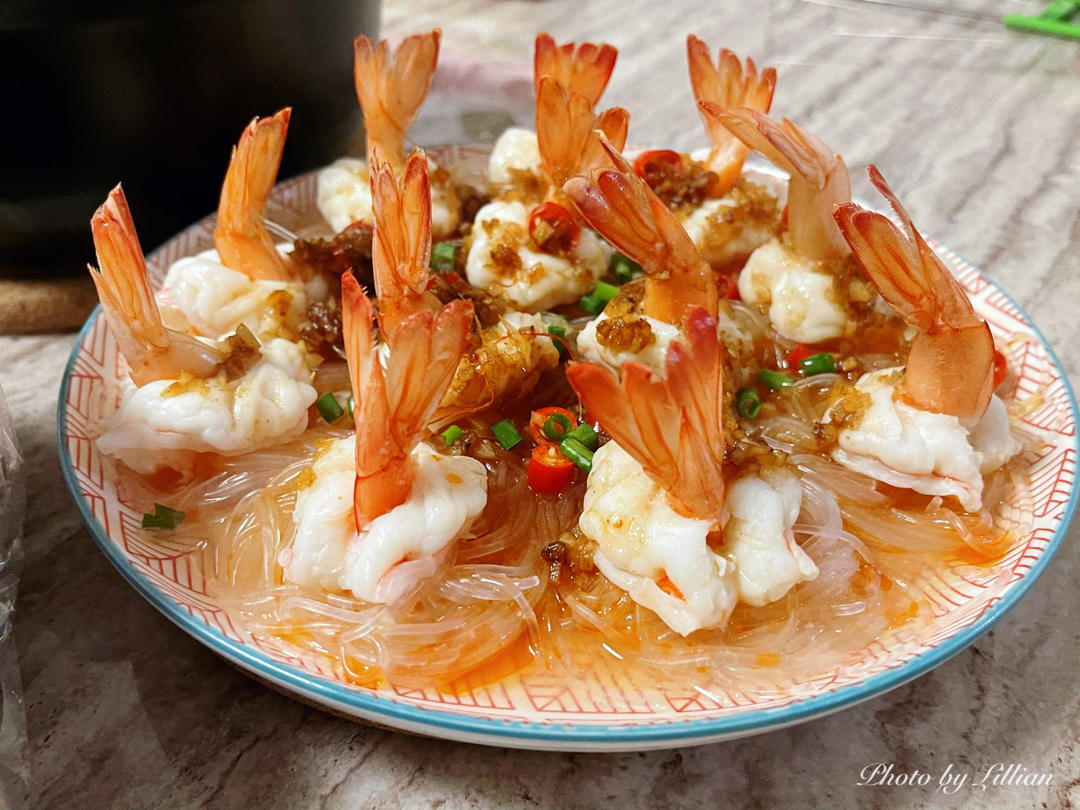 lillianlin15做的蒜蓉粉丝凤尾虾--虾吃虾吃