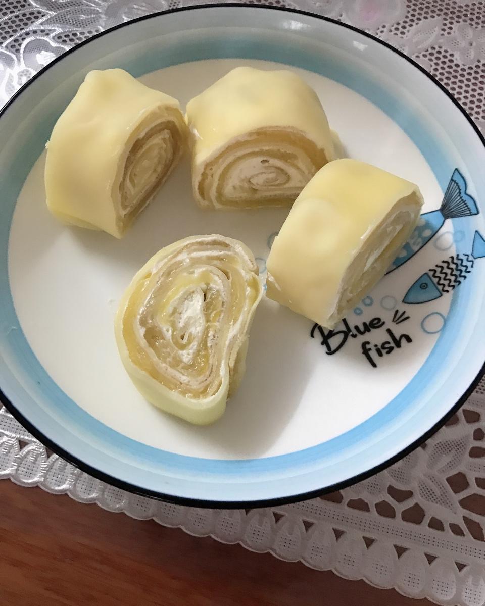 123小鱼儿做的芒果班戟毛巾卷