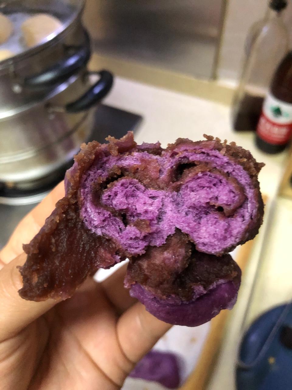 紫薯豆沙馒头