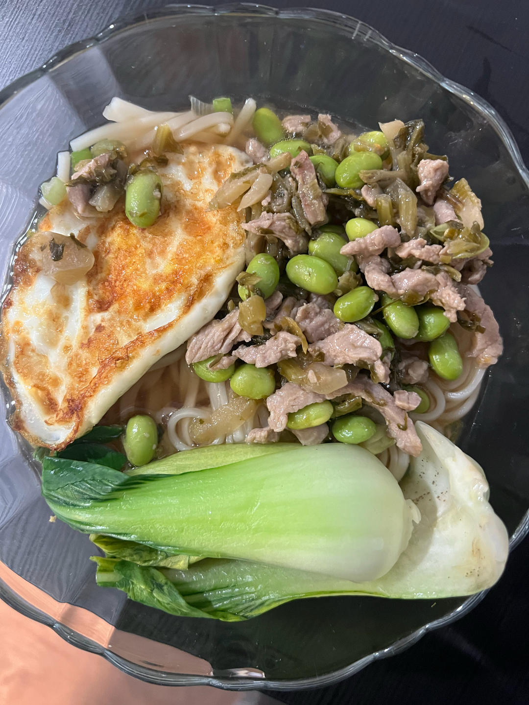 雪菜毛豆肉丝