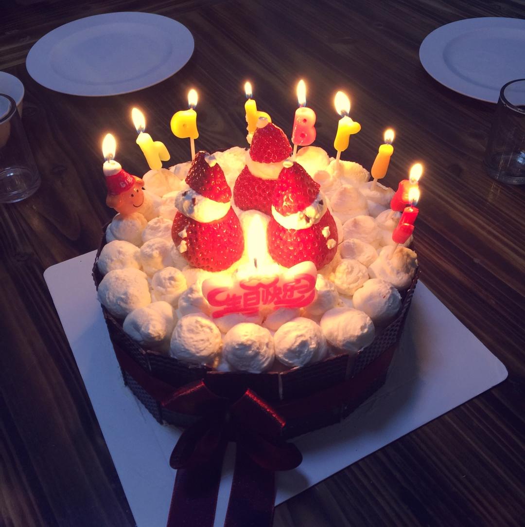 文笑儿做的圣诞生日蛋糕