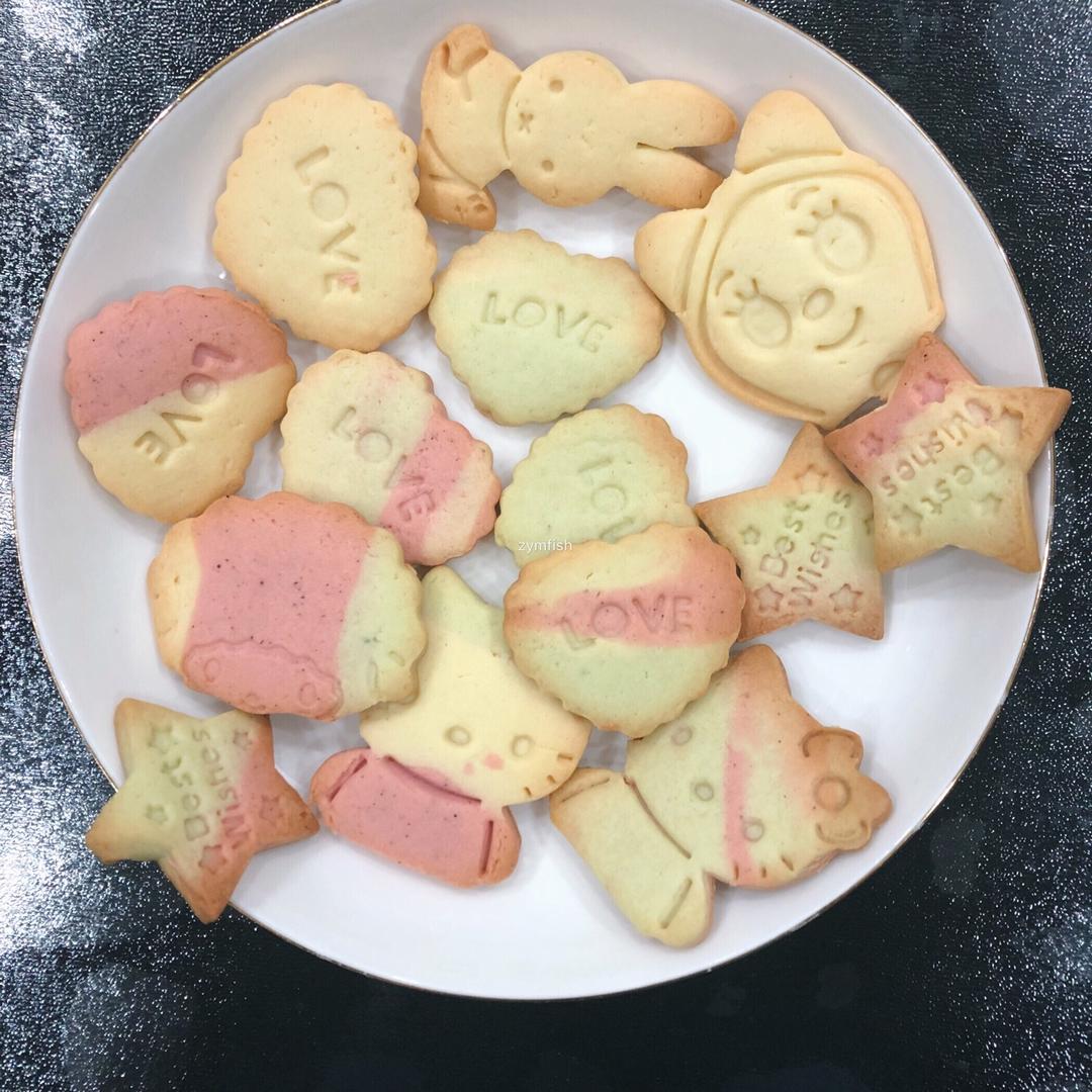 宝宝都喜欢的彩色饼干  果蔬汁卡通饼干 卡通饼干 零失败新手饼干 渐变卡通饼干