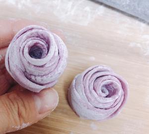 紫薯玫瑰花馒头的做法 步骤4