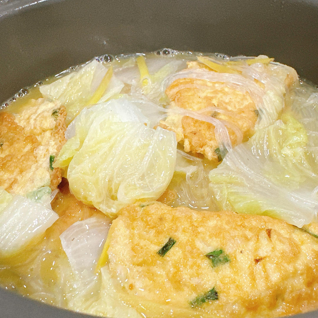 蛋饺粉丝白菜煲