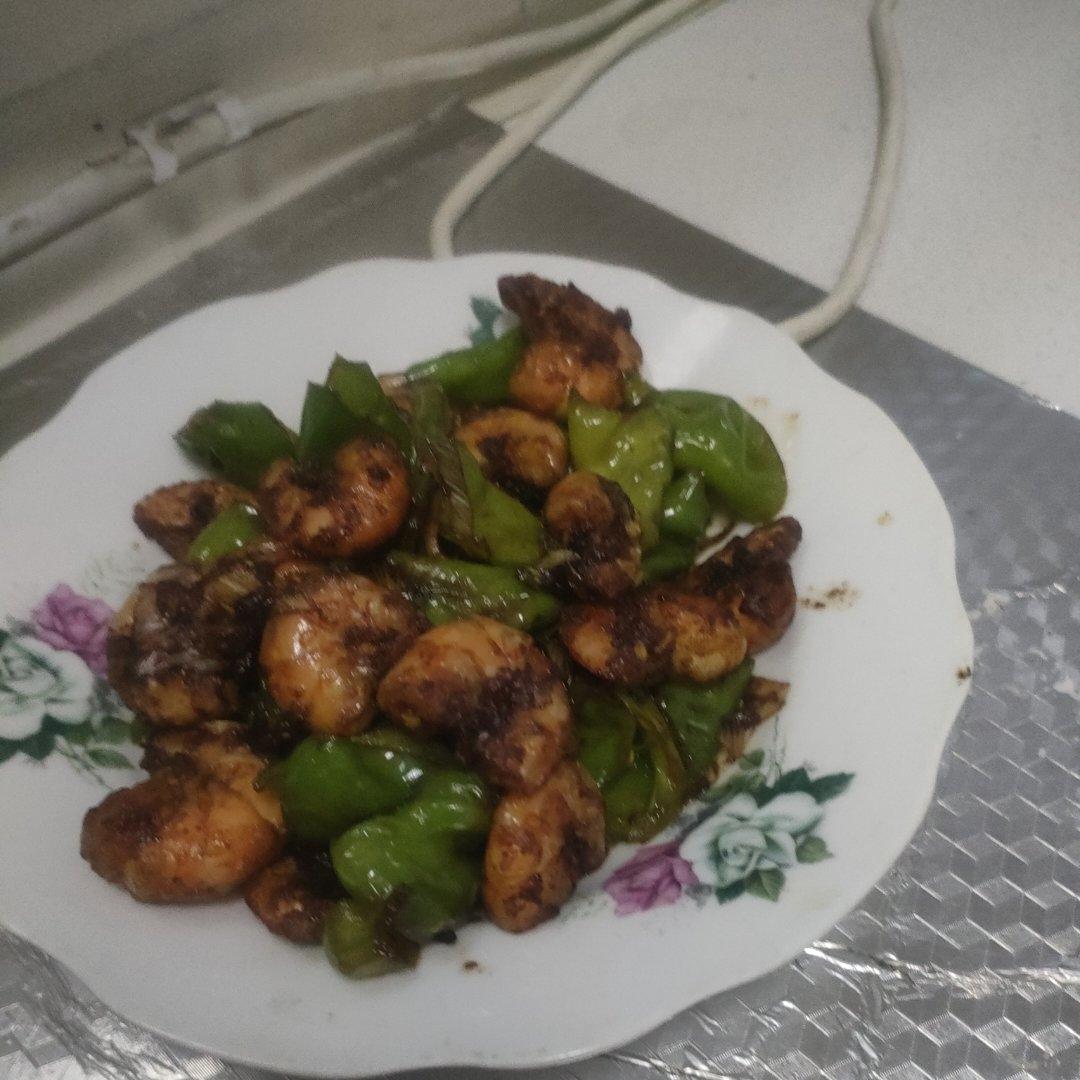 青椒炒虾