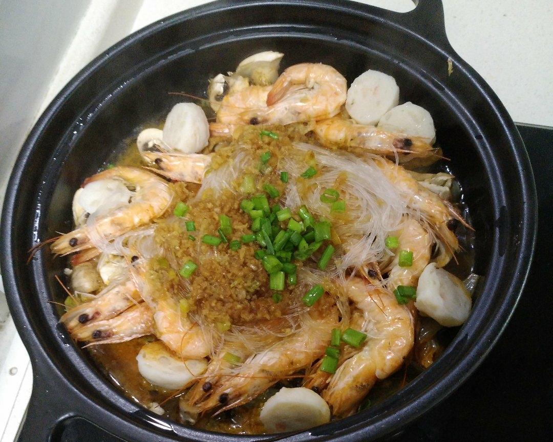 塔吉锅蒜蓉虾的做法