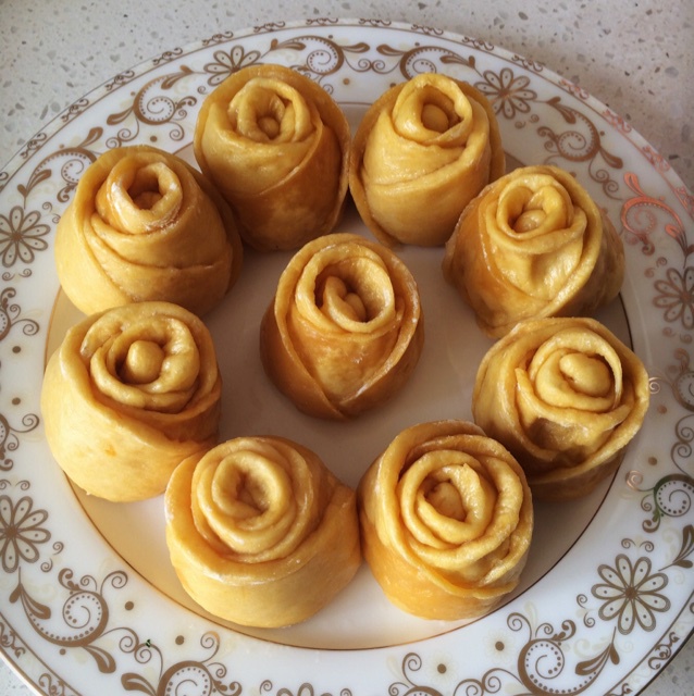 南瓜玫瑰花馒头