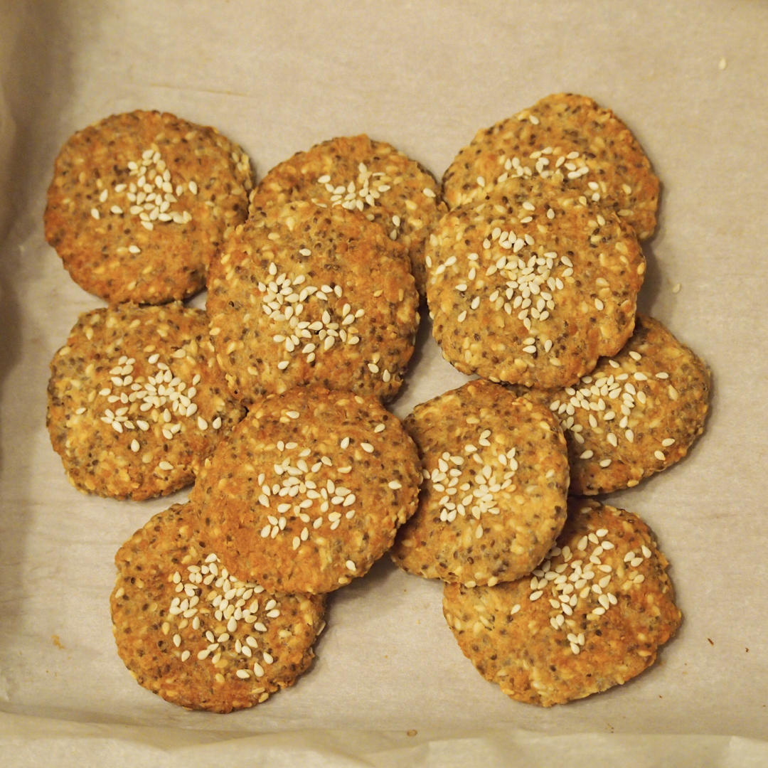 【健康零食】全麦芝麻饼干