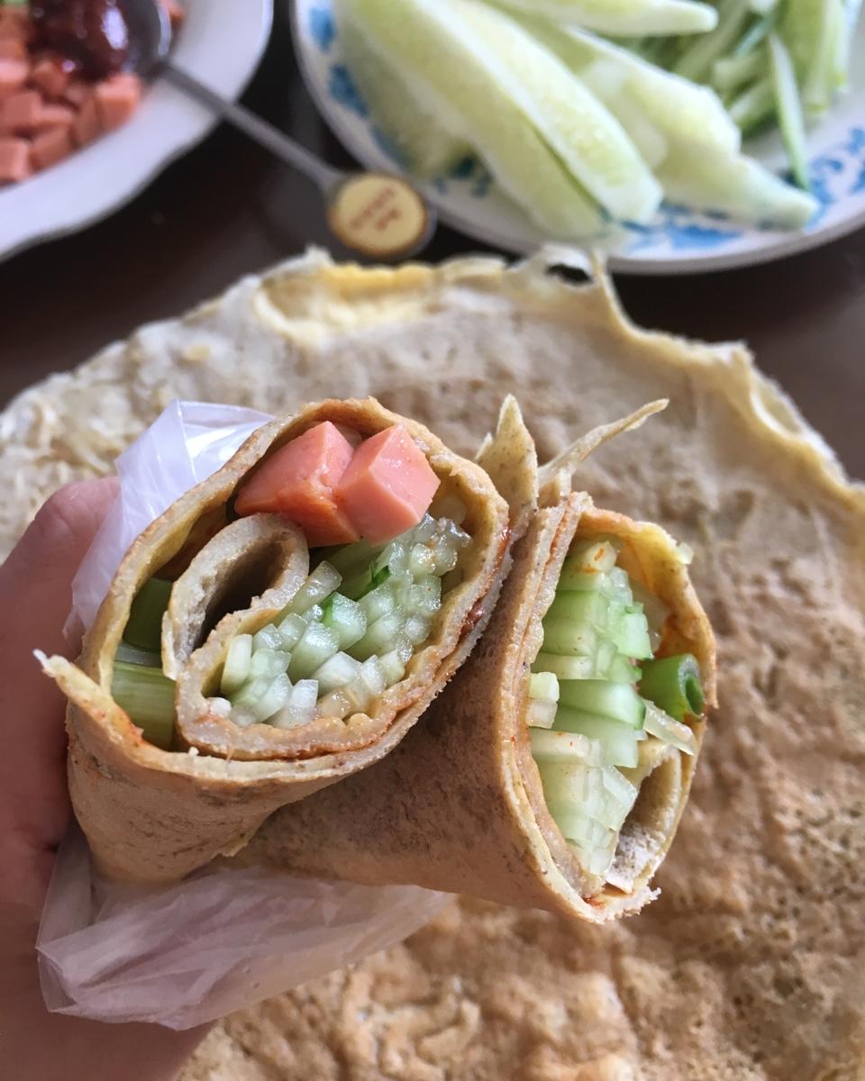 早餐鸡蛋饼 学生早餐必备 快手又营养 附细节视频详解