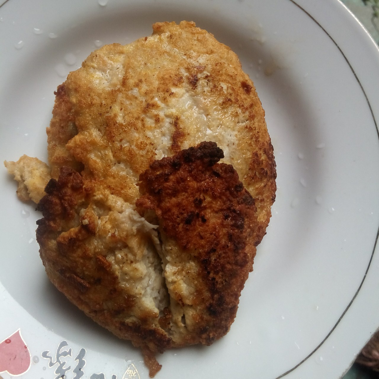 给自己的减肥餐-鸡胸藕饼