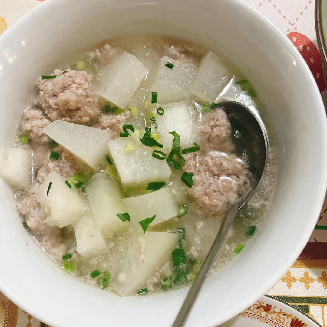 不用油不开油锅【冬瓜肉圆汤】