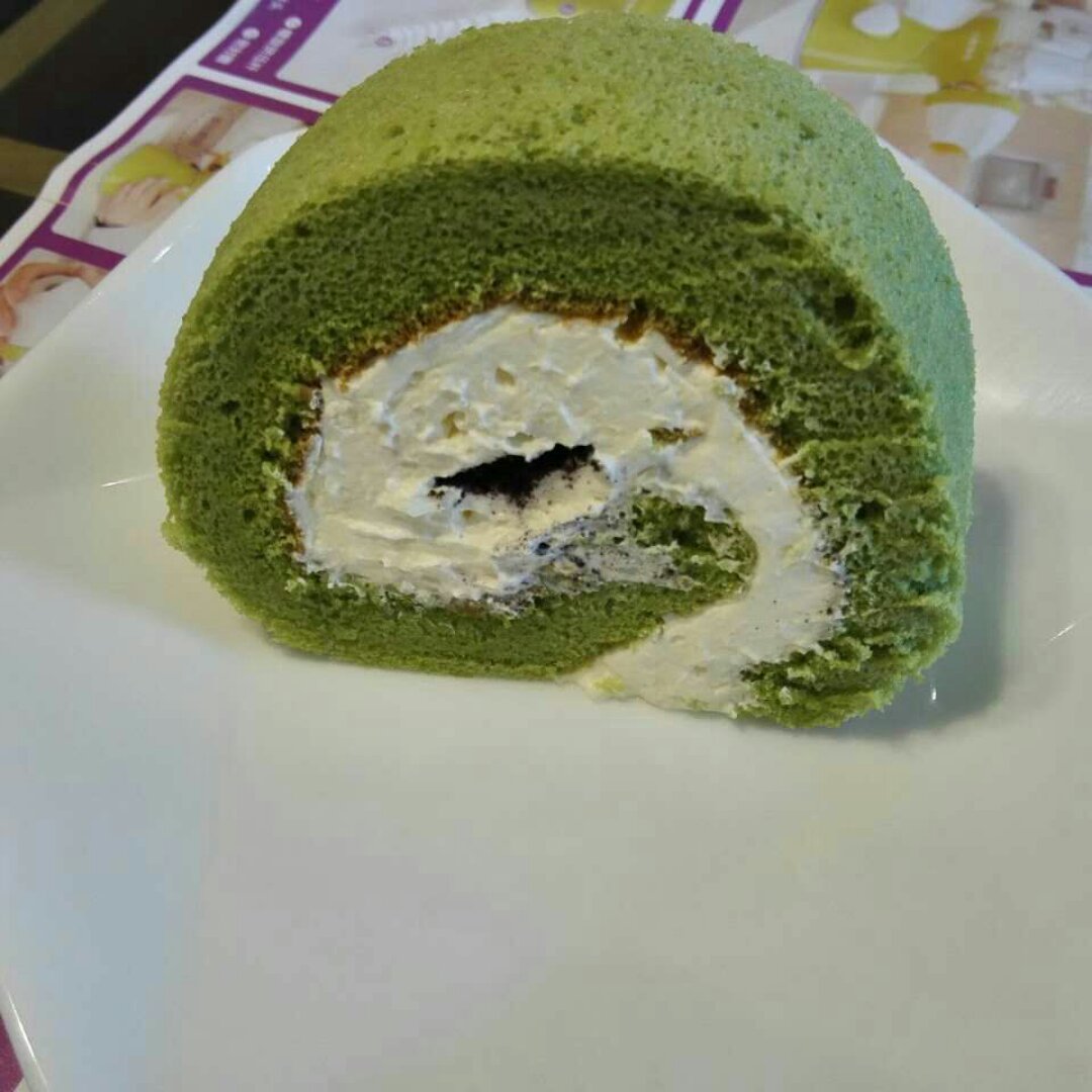 抹茶红豆蛋糕卷