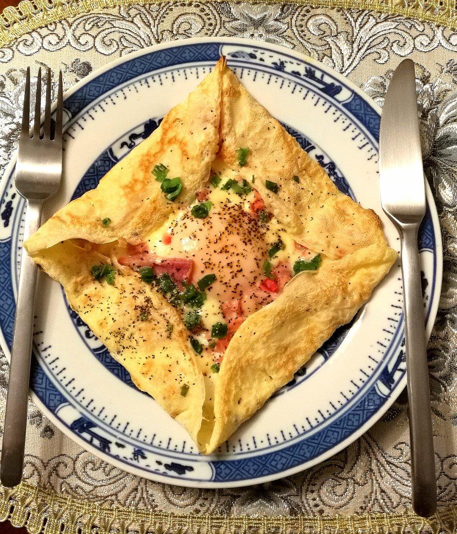 法式煎饼Galette·鸡蛋培根可丽饼