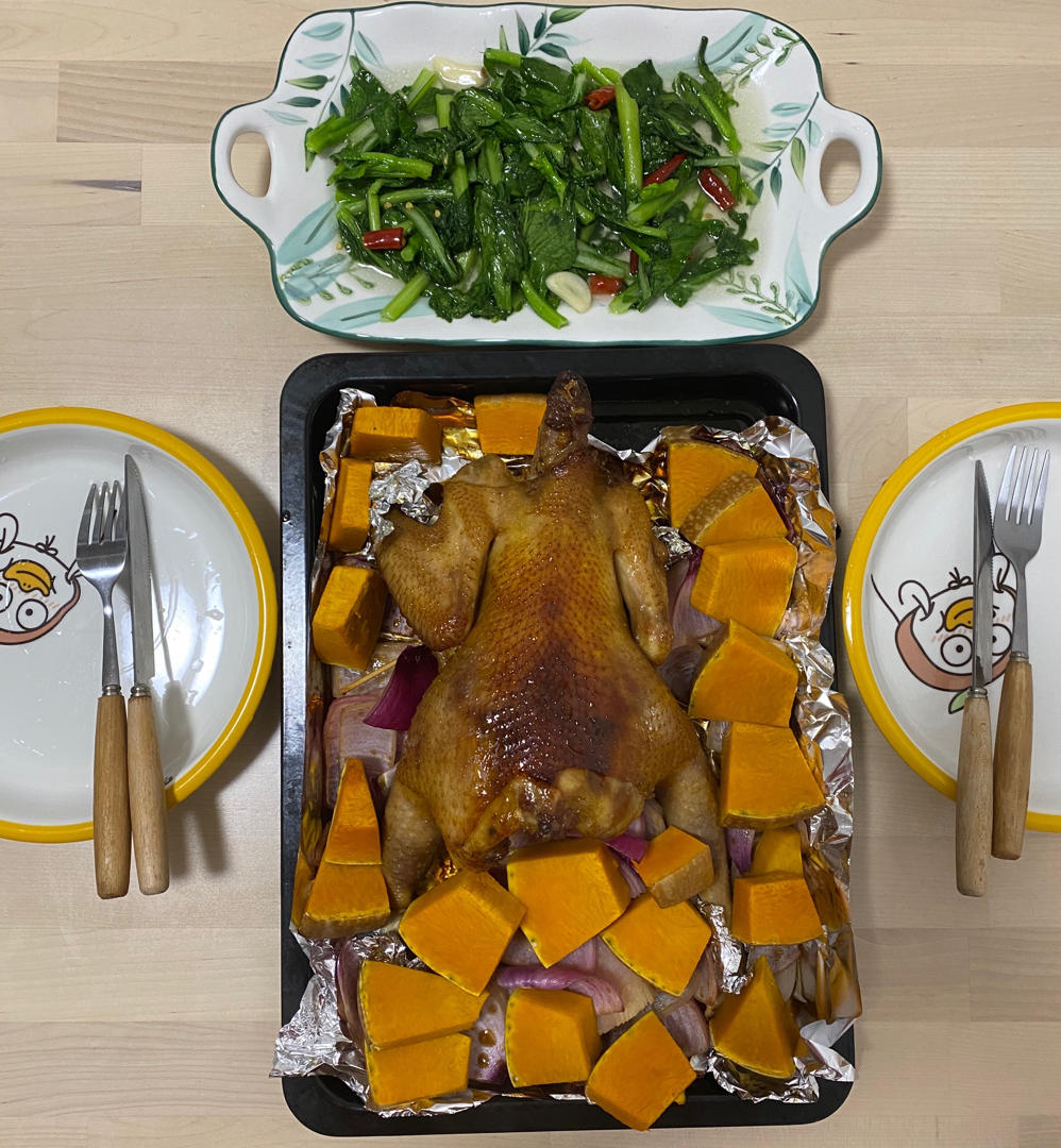 苹果🍎时蔬蜜汁烤鸡！烤全鸡（含烤完体验，一定要试试！！）