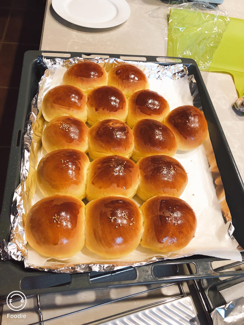 南瓜奶油小餐包（一次发酵）