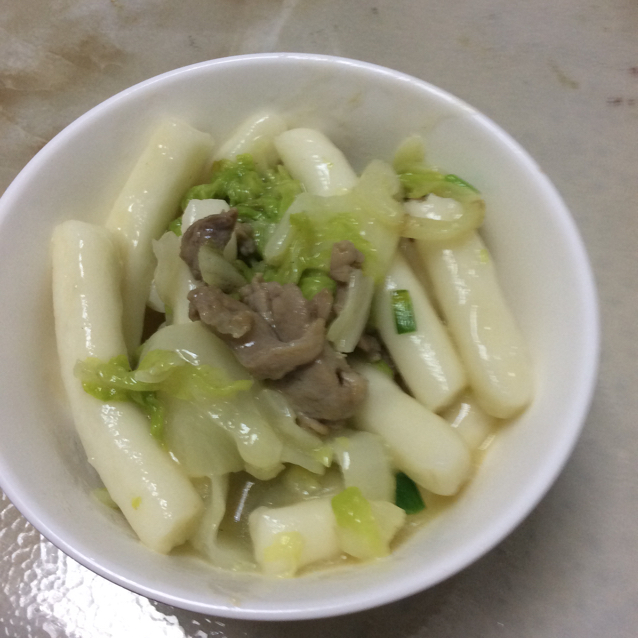 白菜肉丝年糕