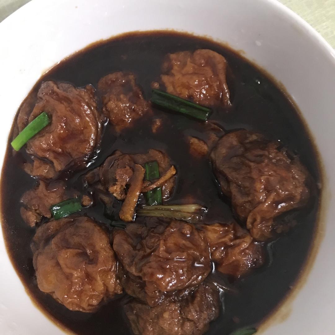 红烧油面筋塞肉