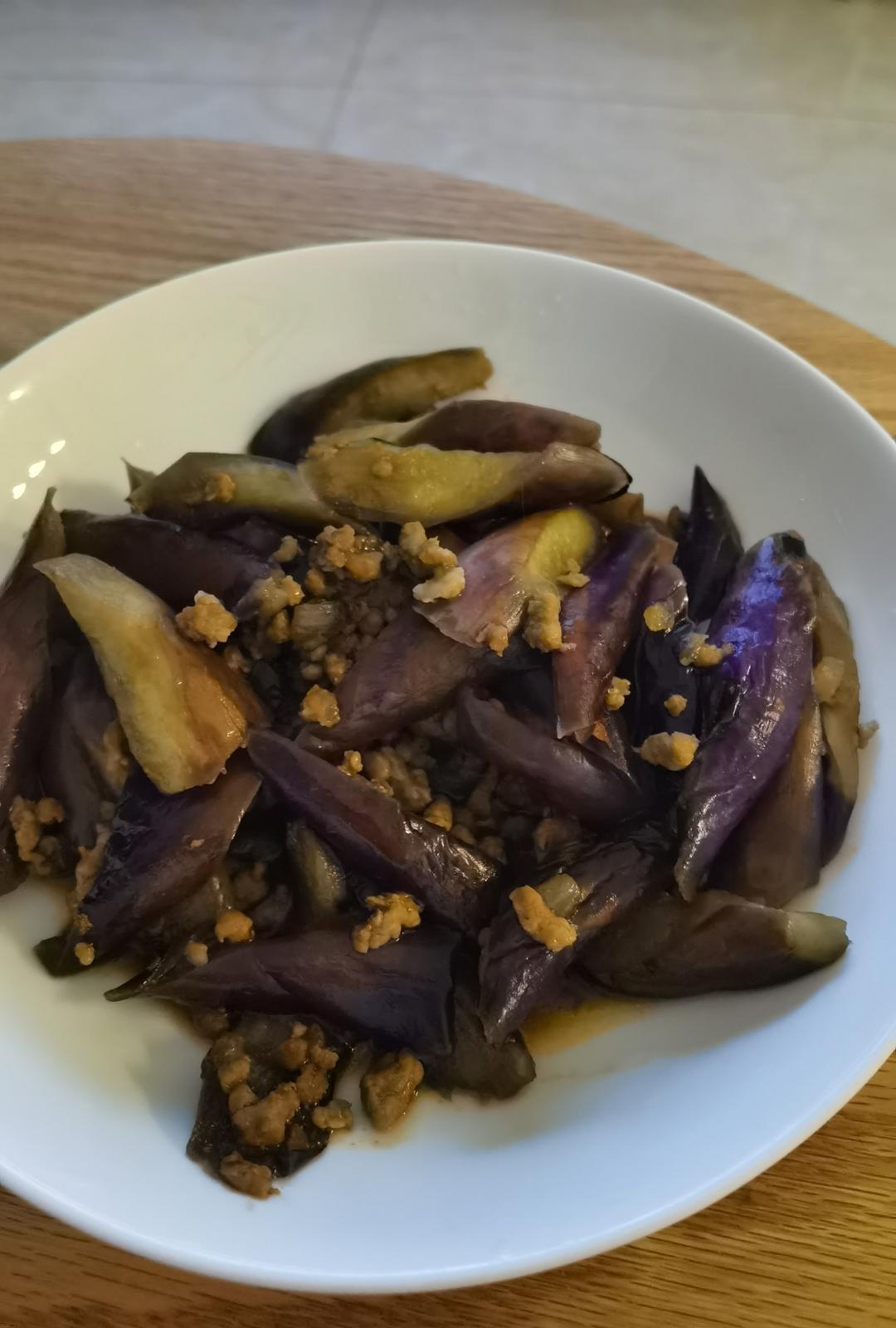 红烧肉沫茄子