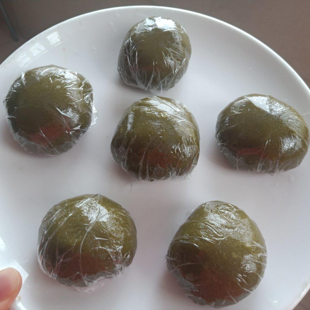 时令点心-艾草青团-4款咸甜配合的馅料