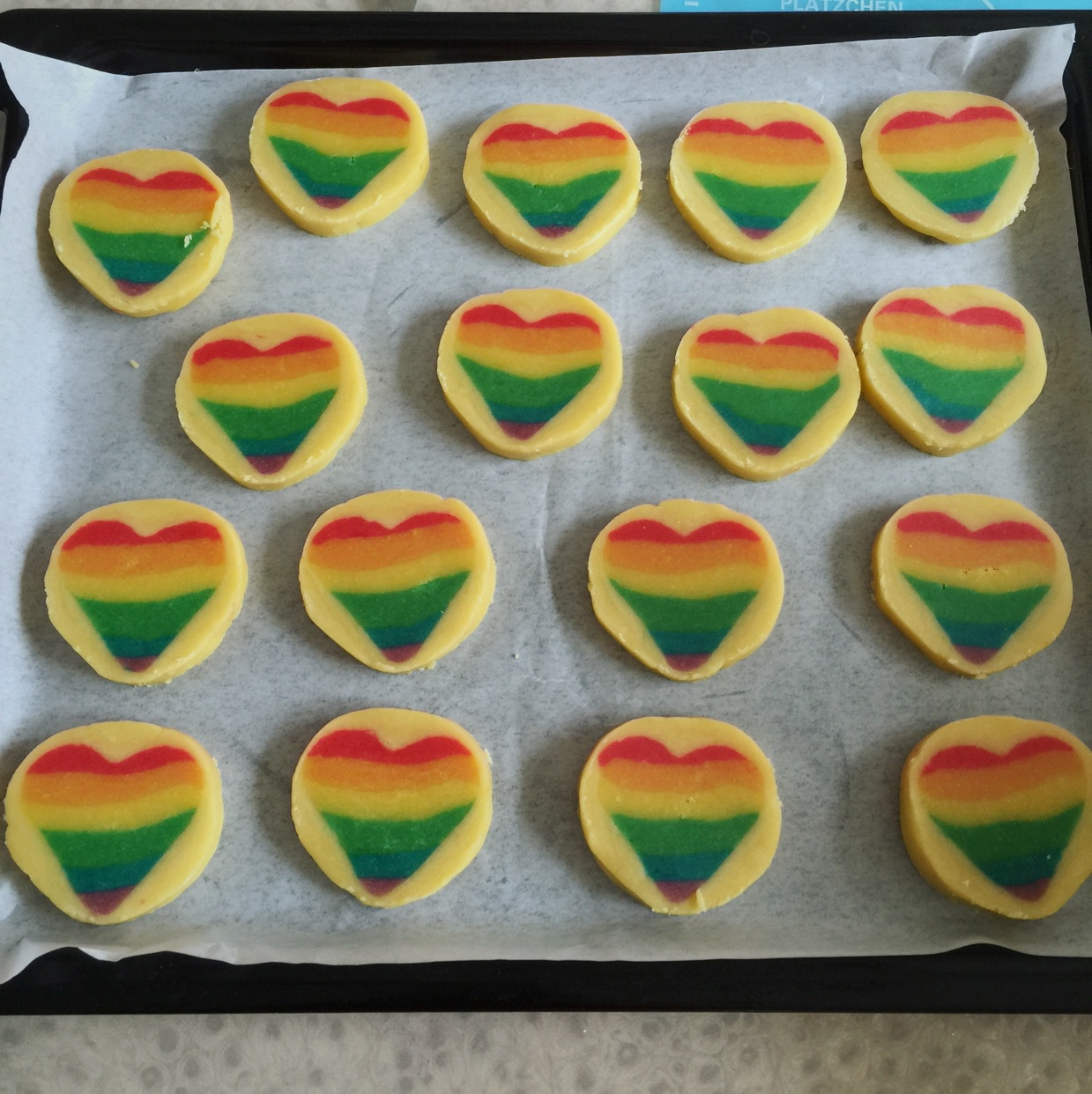 绝对惊呆所有人的彩虹心曲奇（26张超详细图步骤绝对良心）