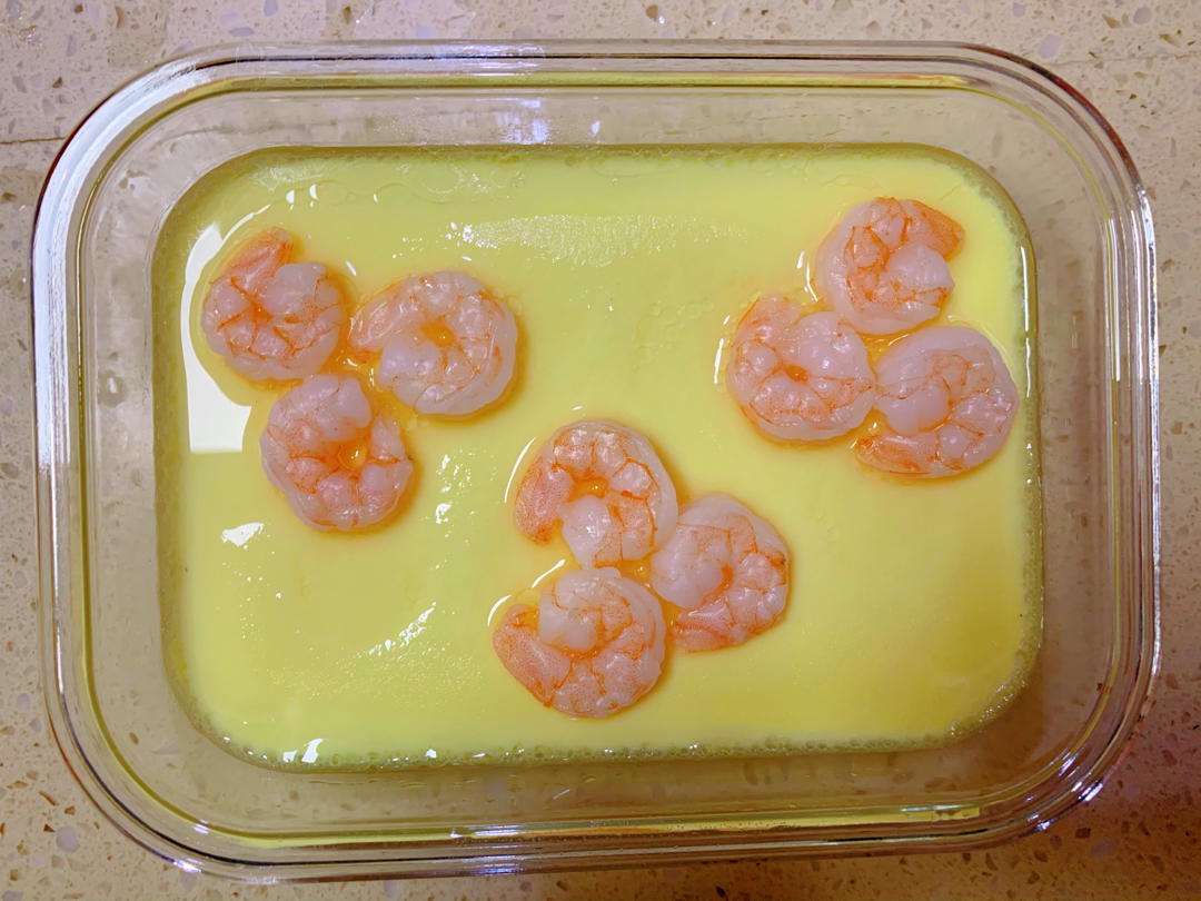 滑嫩的虾仁蛋羹