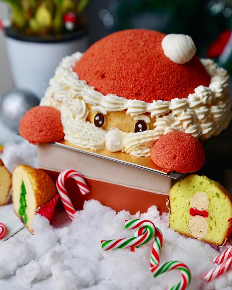 烟囱上的圣诞老人雪纺蛋糕（切开蛋糕内藏惊喜）【北鼎烤箱食谱】