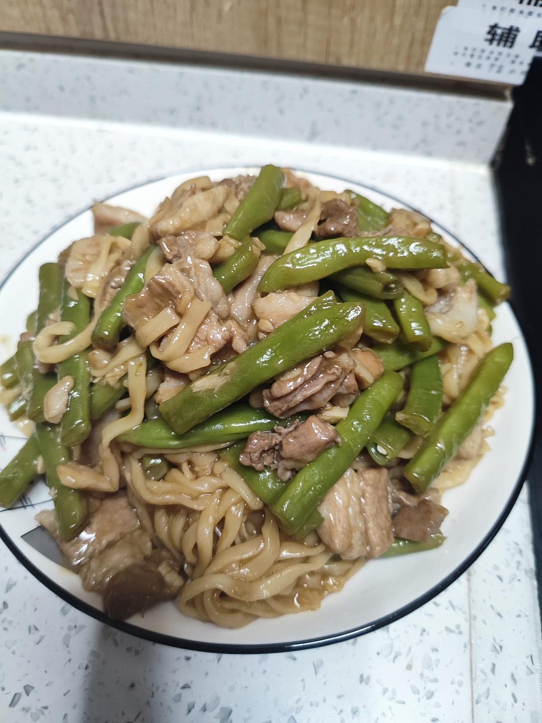 地道老北京扁豆焖面 豆角焖面 太好吃小心吃撑哦