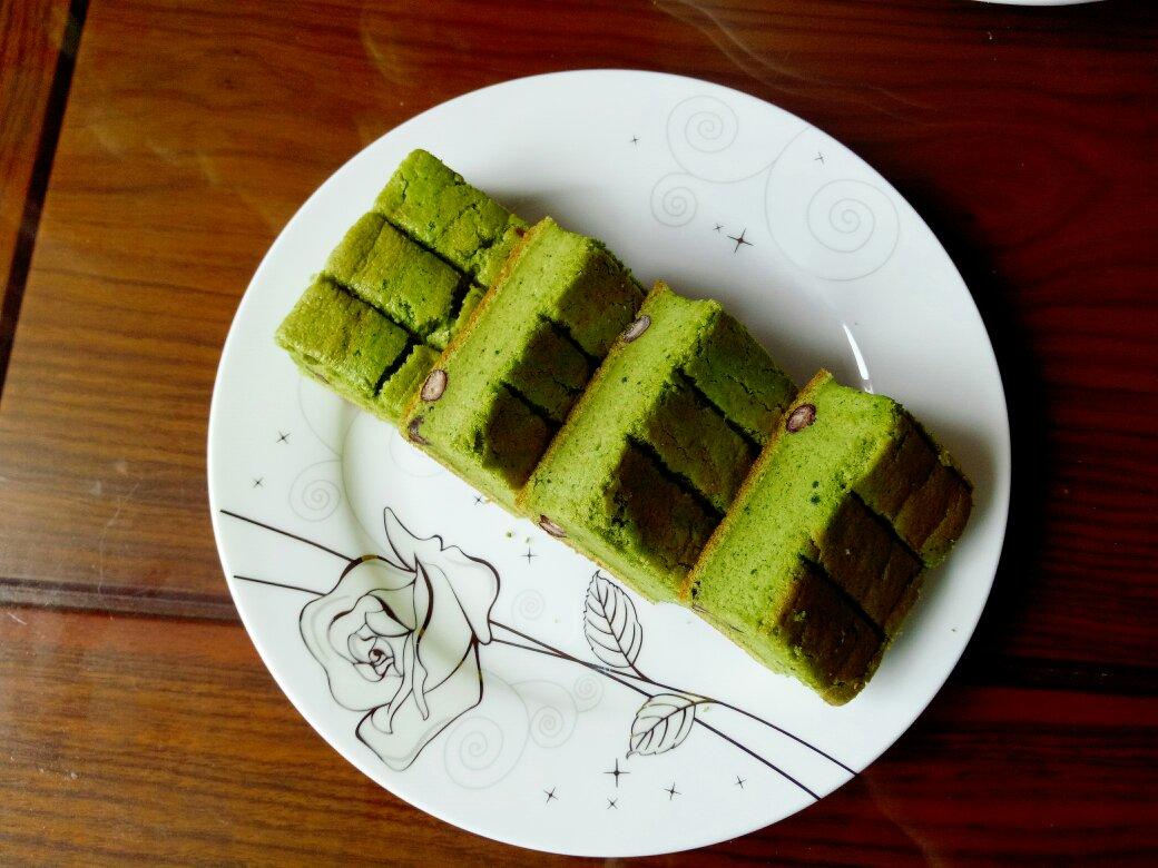 抹茶波点（条纹）蛋糕卷