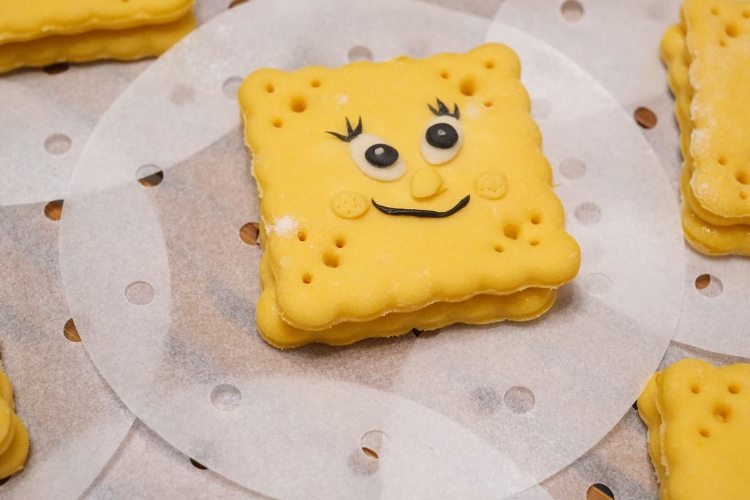 【原创】海绵宝宝双层馒头（中式汉堡）