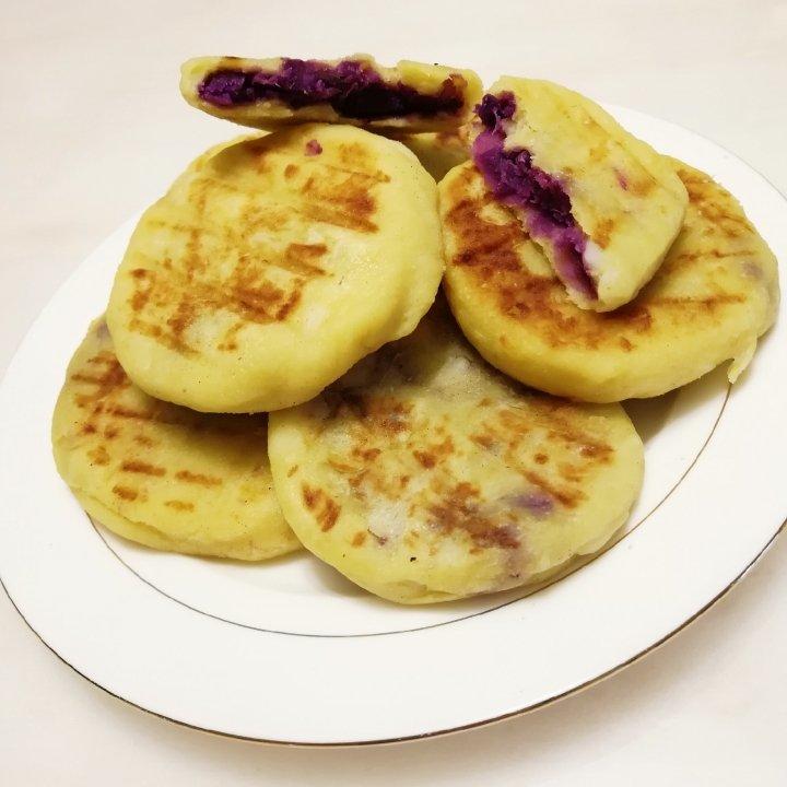 山药紫薯饼