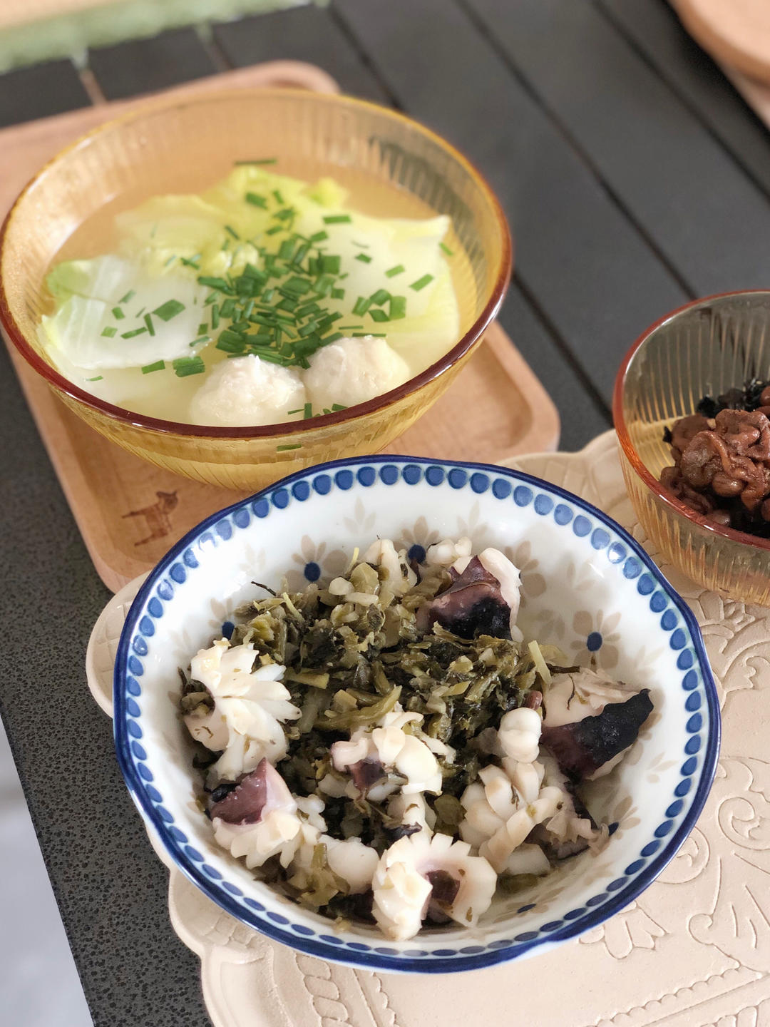 咸菜（雪里蕻）炒墨鱼